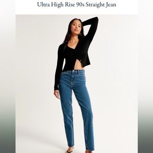 Abercrombie 90s straight ultra high rise